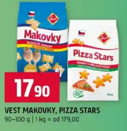 Terno Vest makovky, pizza stars nabídka