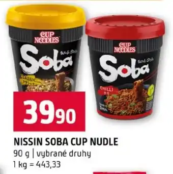 Terno Nissin soba cup nudle nabídka