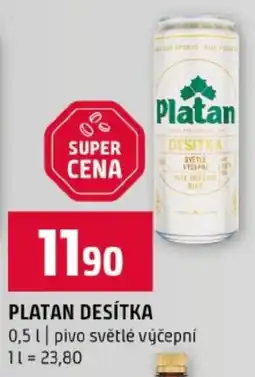 Terno PLATAN DESÍTKA pivo světlé výčepní nabídka
