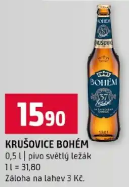 Terno KRUŠOVICE BOHÉM pivo světlý ležák nabídka