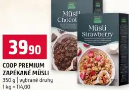 Terno Coop premium zapékané müsli nabídka