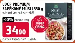 Terno Coop premium zapékané müsli nabídka