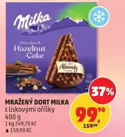 Penny Market Mražený dort milka s lískovými oříšky nabídka