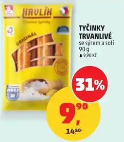 Penny Market Tyčinky trvanlivé se sýrem a solí nabídka