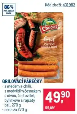 Makro Grilovací párečky nabídka