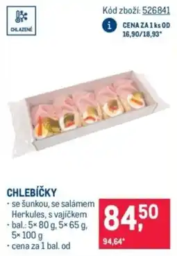 Makro Chlebíčky nabídka