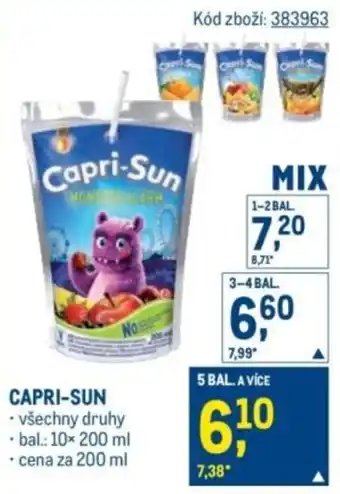 Makro Capri-Sun nabídka