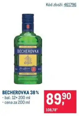Makro Becherovka 38% nabídka