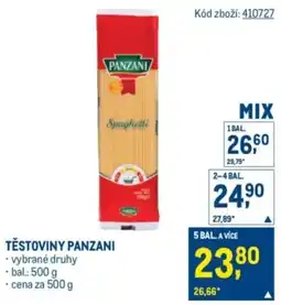 Makro Těstoviny panzani nabídka
