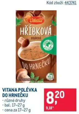 Makro Vitana polévka do hrnečku nabídka