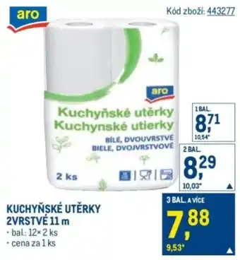 Kuchyňské utěrky 2vrstvé 11 m