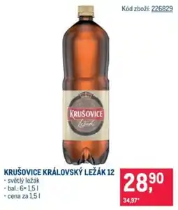 Makro Krušovice královský ležák 12 nabídka