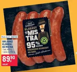 Makro Grilovací klobása od mistra nabídka
