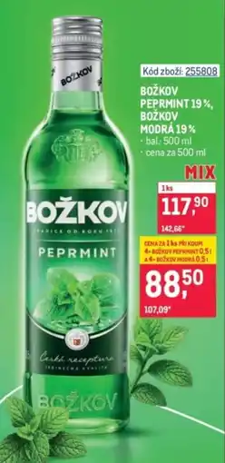 Makro Božkov peprmint 19%, božkov modrá 19% nabídka
