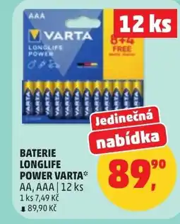 Penny Market Baterie longlife power varta AA, AAA nabídka