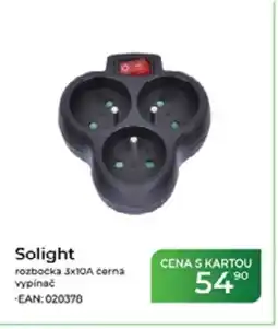 Tamda Foods Solight rozbočka 3x10A cerna vypínač nabídka