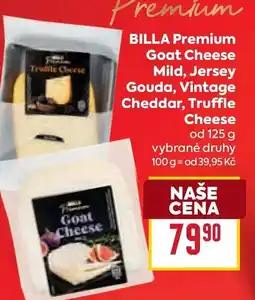 Billa BILLA Premium Goat Cheese Mild, Jersey Gouda, Vintage Cheddar, Truffle Cheese nabídka