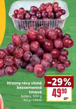Billa Hrozny révy vinné bezsemenné tmavé nabídka