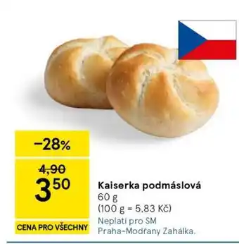Tesco Kaiserka podmáslová nabídka