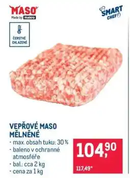 Makro Vepřové maso mělněné nabídka