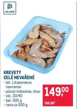 Makro Krevety celé nevařené nabídka