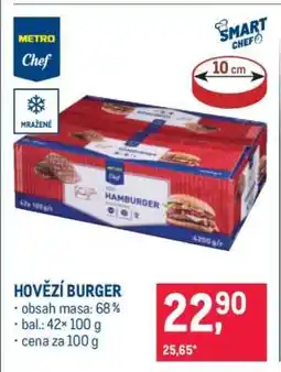 Makro Hovězí burger nabídka