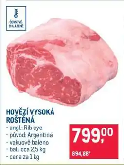 Makro Hovězí vysoká roštěná nabídka