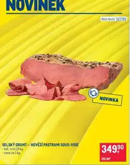Makro SELSKÝ GRUNT – HOVĚZÍ PASTRAMI SOUS-VIDE nabídka