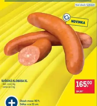Makro SUŠICKÁ KLOBÁSA XL nabídka