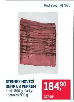 Makro ŠTEINEX HOVĚZÍ ŠUNKA S PEPŘEM nabídka