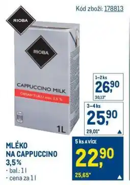 Makro MLÉKO NA CAPPUCCINO 3,5% nabídka