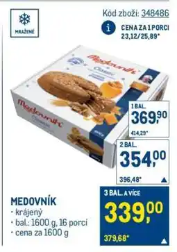 Makro Medovník nabídka