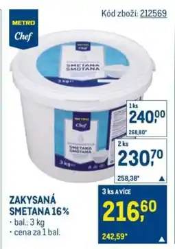Makro Zakysaná smetana 16% nabídka