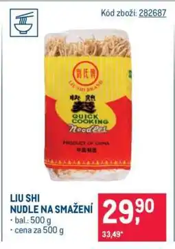 Makro Liu Shi nudle na smažení nabídka