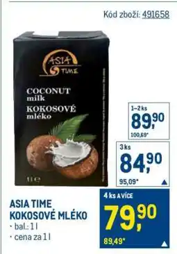 Makro Asia Time Kokosové mléko nabídka