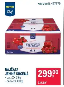 Makro Rajčata jemně drcená nabídka