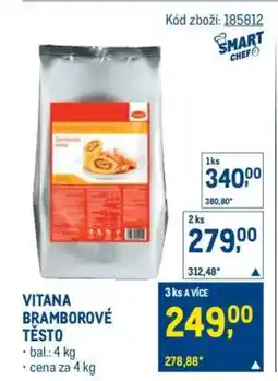 Makro VITANA BRAMBOROVÉ TĚSTO nabídka