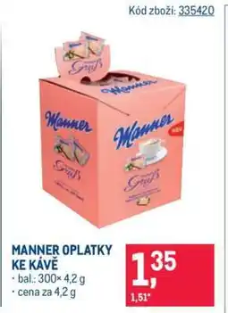 Makro Manner oplatky ke kávě nabídka