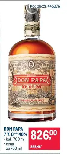 Makro DON PAPA 7 Y. O.** 40 % nabídka