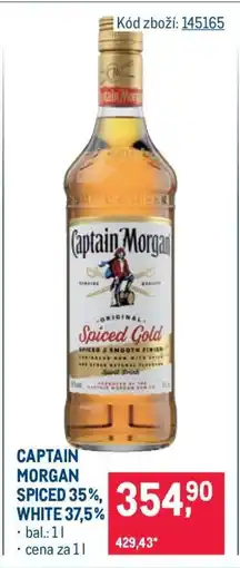 Makro CAPTAIN MORGAN SPICED 35%, WHITE 37,5% nabídka
