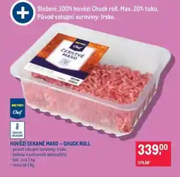 Makro Hovězí sekané maso Chuck roll nabídka