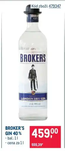 Makro BROKER'S GIN 40 % nabídka