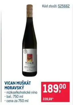 Makro VICAN MUŠKÁT MORAVSKÝ nabídka