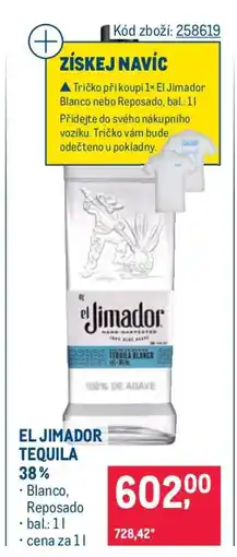 Makro El Jimador Tequila 38% nabídka