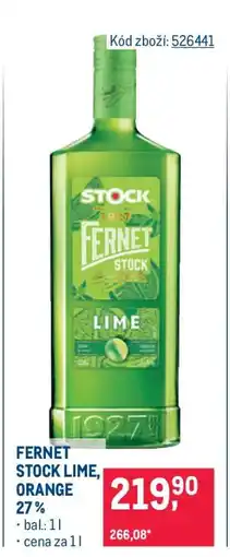 Makro FERNET STOCK LIME, ORANGE 27 % nabídka