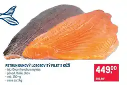 Makro Pstruh duhový lososovitý, filet s kůží nabídka