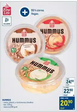 Makro HUMMUS nabídka