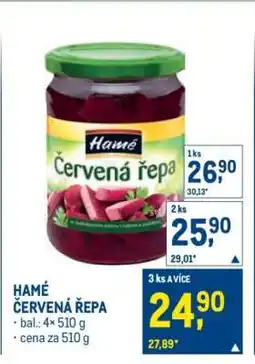Makro Hamé Červená řepa nabídka