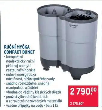 RUČNÍ MYČKA COMPACT DUNET