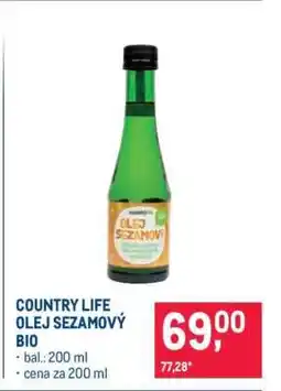 Makro COUNTRY LIFE OLEJ SEZAMOVÝ BIO nabídka